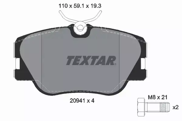 TEXTAR KLOCKI PRZÓD MERCEDES 124 190 