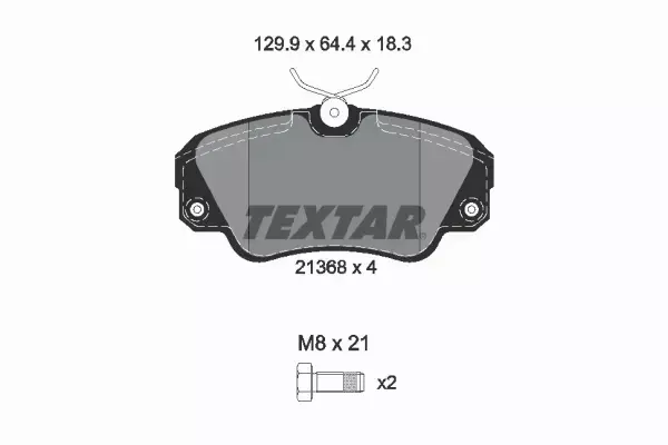 TEXTAR KLOCKI HAMULCOWE PRZÓD 2136801 