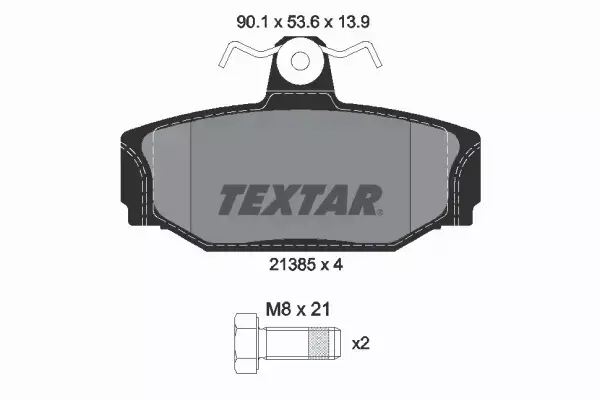 TEXTAR KLOCKI HAMULCOWE TYŁ 2138501 