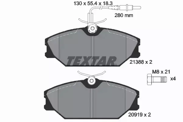 TEXTAR KLOCKI HAMULCOWE PRZÓD 2138802 