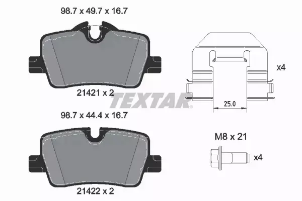 TEXTAR KLOCKI HAMULCOWE 2142101 