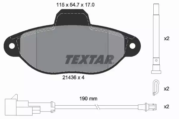 TEXTAR KLOCKI HAMULCOWE PRZÓD 2143609 