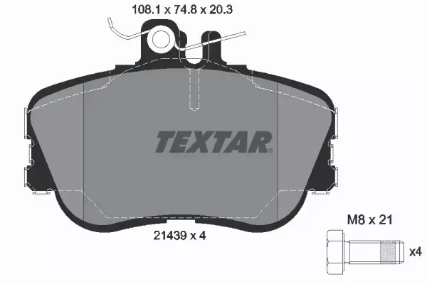 TEXTAR TARCZE+KLOCKI PRZÓD+TYŁ MERCEDES C W202 