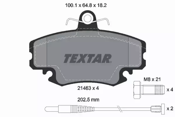 TEXTAR KLOCKI HAMULCOWE PRZÓD DACIA LOGAN SANDERO 