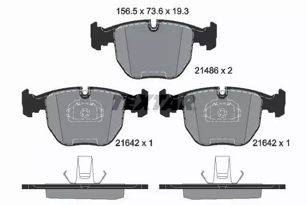 TEXTAR TARCZE+KLOCKI PRZÓD BMW X5 E53 332MM 