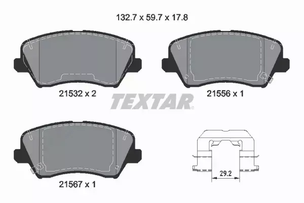 TEXTAR KLOCKI HAMULCOWE 2153201 