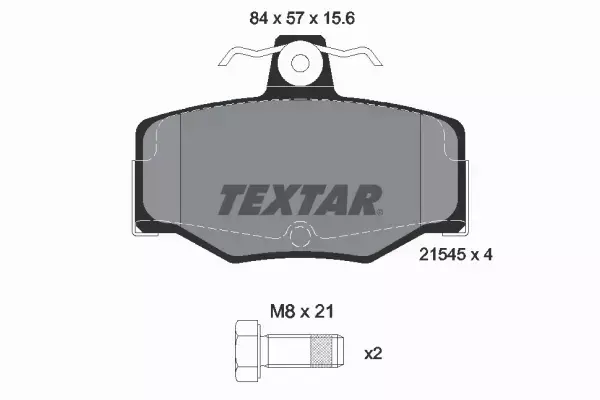 TEXTAR KLOCKI HAMULCOWE TYŁ 2154501 