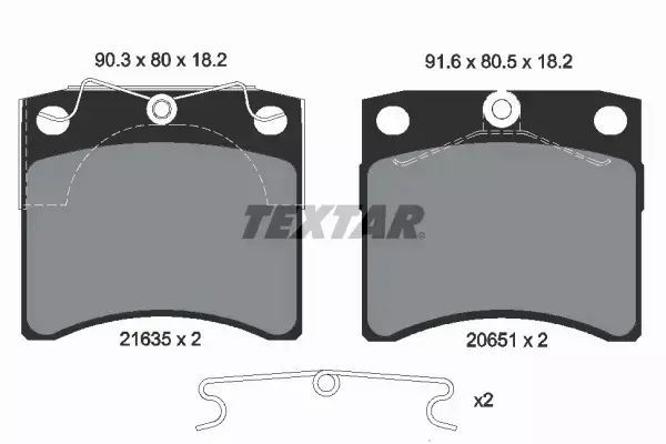 TEXTAR KLOCKI HAMULCOWE PRZÓD 2163501 