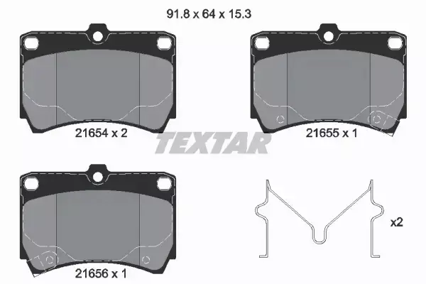 TEXTAR KLOCKI HAMULCOWE PRZÓD 2165404 