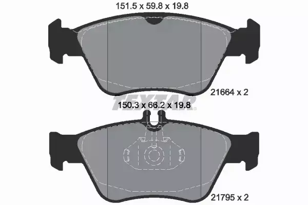 TEXTAR TARCZE+KLOCKI PRZÓD MERCEDES SLK R170 288MM 