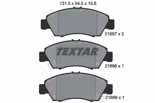 TEXTAR TARCZE+KLOCKI PRZÓD HONDA JAZZ II 240MM 