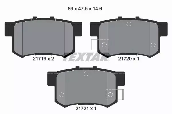 TEXTAR TARCZE+KLOCKI TYŁ HONDA CR-Z 260MM 