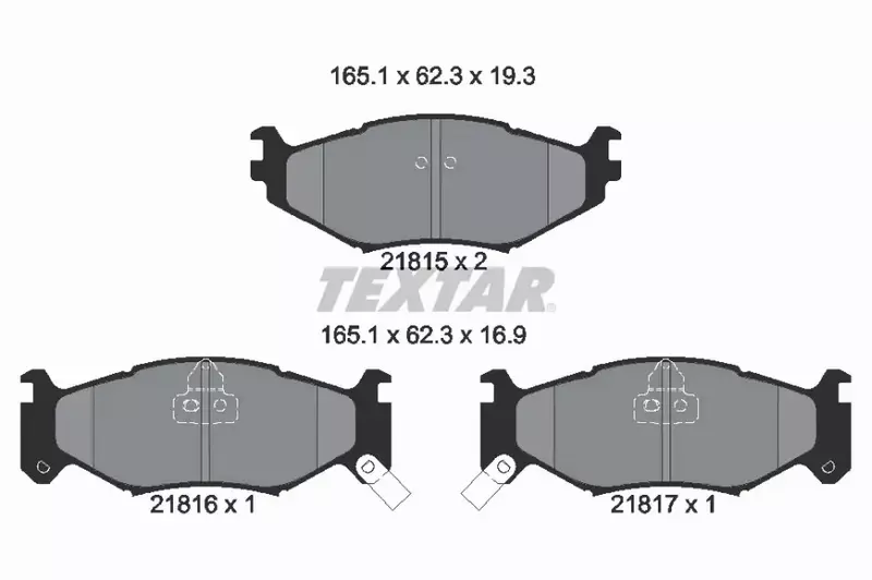 TEXTAR KLOCKI HAMULCOWE 2181501 