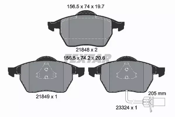 TEXTAR KLOCKI PRZÓD FORD GALAXY VW SHARAN 