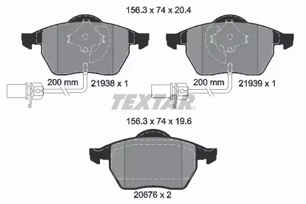 TEXTAR TARCZE + KLOCKI PRZÓD + TYŁ VW PASSAT B5 