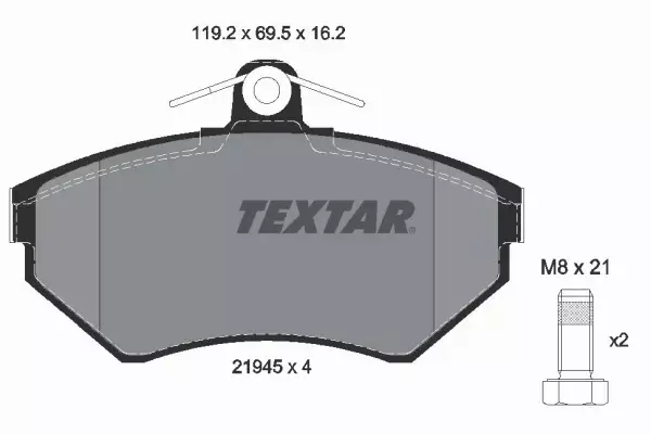 TEXTAR KLOCKI HAMULCOWE PRZÓD 2194502 