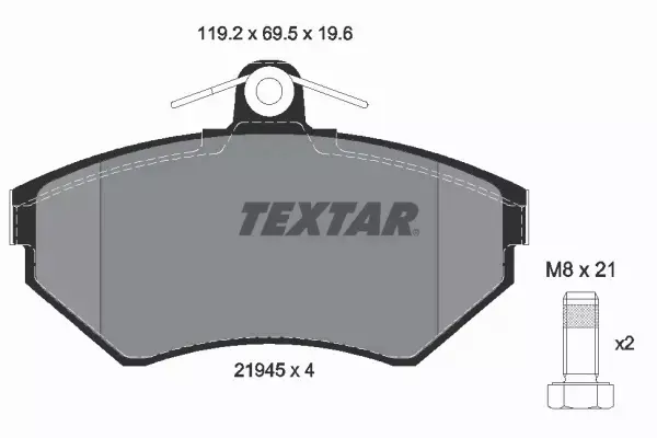 TEXTAR KLOCKI PRZÓD AUDI A4 B5 VW PASSAT 