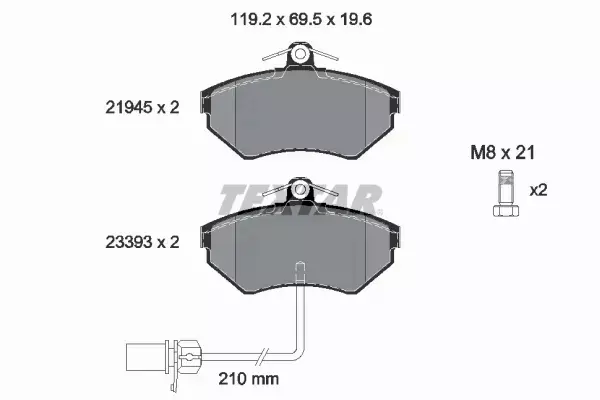 TEXTAR TARCZE+KLOCKI P PASSAT B5 1.8 1.9 90KM 280M 