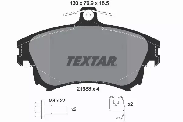 TEXTAR KLOCKI HAMULCOWE PRZÓD 2198304 