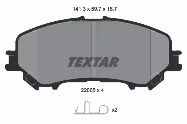 TEXTAR KLOCKI HAMULCOWE PRZÓD 2206503 