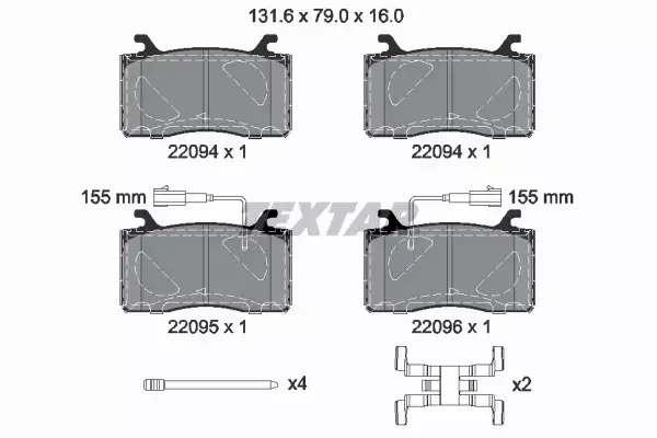 TEXTAR KLOCKI HAMULCOWE 2209401 