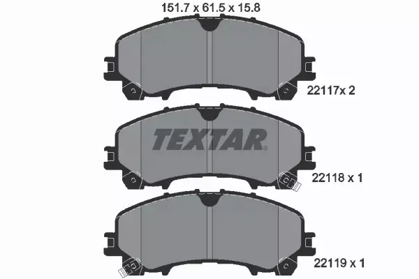 TEXTAR TARCZE+KLOCKI P+T NISSAN X-TRAIL T32 296MM 