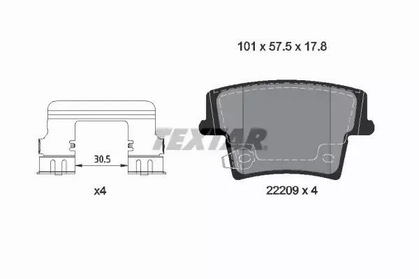 TEXTAR KLOCKI HAMULCOWE 2220903 