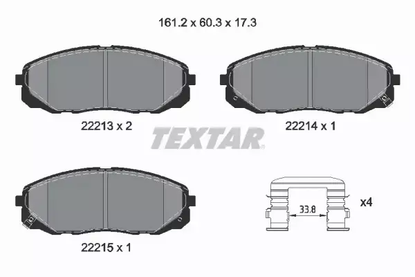 TEXTAR KLOCKI HAMULCOWE 2221301 