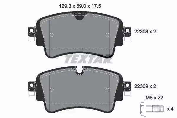 TEXTAR TARCZE+KLOCKI PRZÓD+TYŁ AUDI A4 B9 A5 F5 314+300MM 