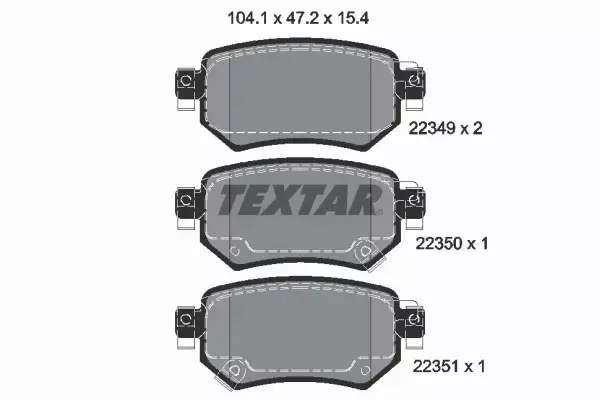 TEXTAR KLOCKI HAMULCOWE 2234901 