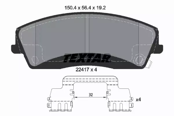 TEXTAR KLOCKI HAMULCOWE PRZÓD 2241701 