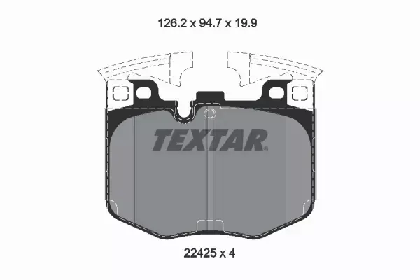 TEXTAR KLOCKI HAMULCOWE 2242501 