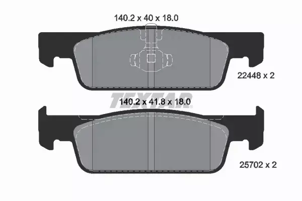 TEXTAR KLOCKI HAMULCOWE PRZÓD 2244801 