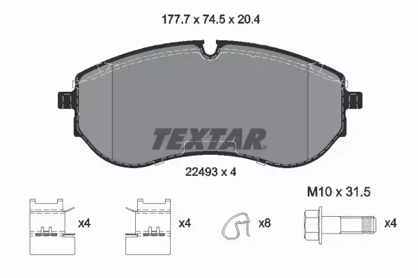 TEXTAR KLOCKI HAMULCOWE 2249301 