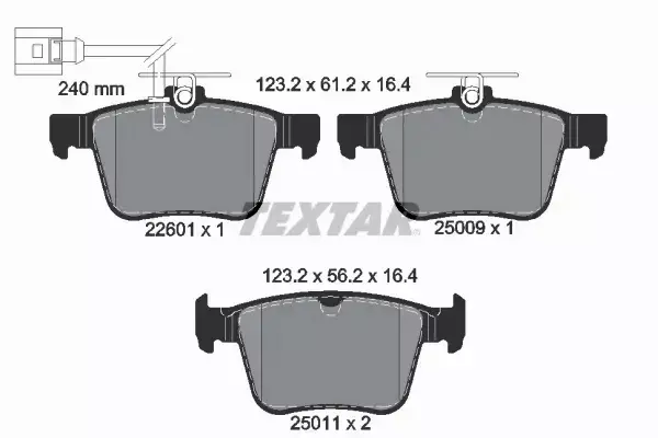 TEXTAR KLOCKI HAMULCOWE 2260101 