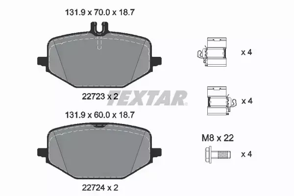 TEXTAR KLOCKI HAMULCOWE 2272303 