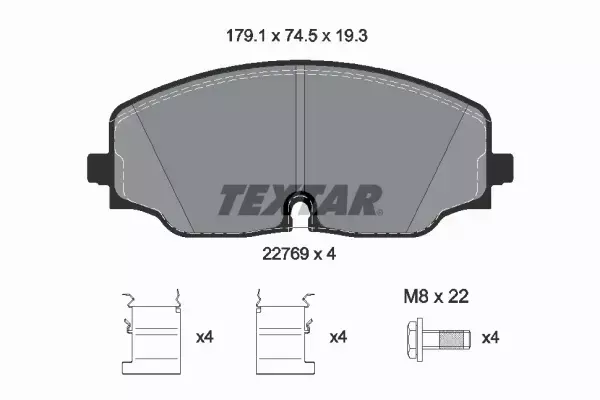 TEXTAR KLOCKI HAMULCOWE 2276901 