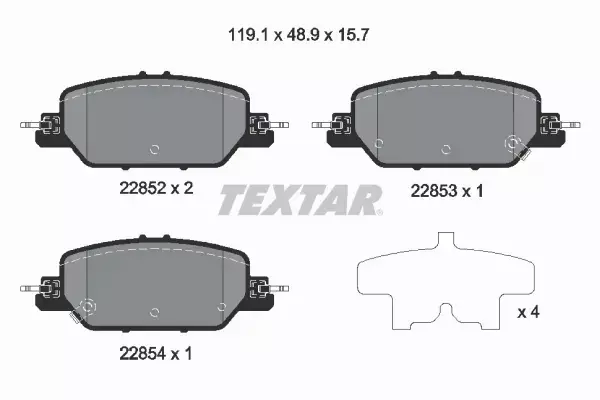 TEXTAR KLOCKI HAMULCOWE 2285201 