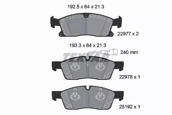 TEXTAR KLOCKI HAMULCOWE 2297701 