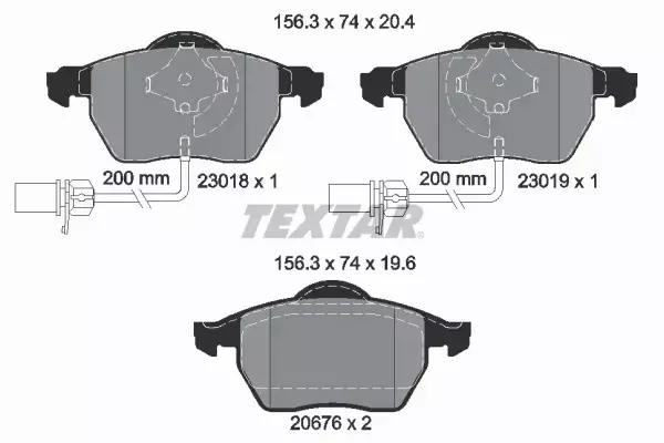 TEXTAR TARCZE+KLOCKI PRZÓD A4 B6 B7 A6 C5 EXEO PASSAT B5 288MM 