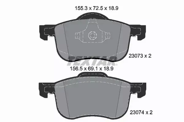 TEXTAR EPAD KLOCKI PRZÓD VOLVO S60 I S80 I V70 II 