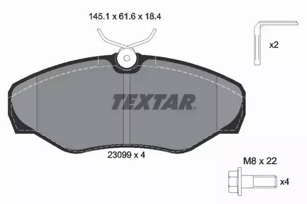 TEXTAR KLOCKI HAMULCOWE PRZÓD 2309902 