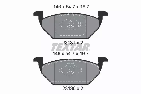 TEXTAR KLOCKI PRZÓD AUDI A2 A3 SEAT ALTEA IBIZA 