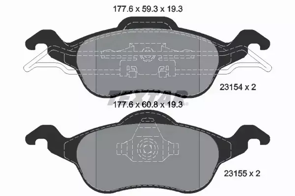 TEXTAR KLOCKI PRZÓD FORD FOCUS MK1 