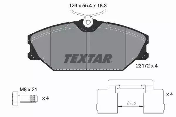 TEXTAR KLOCKI HAMULCOWE PRZÓD 2317203 