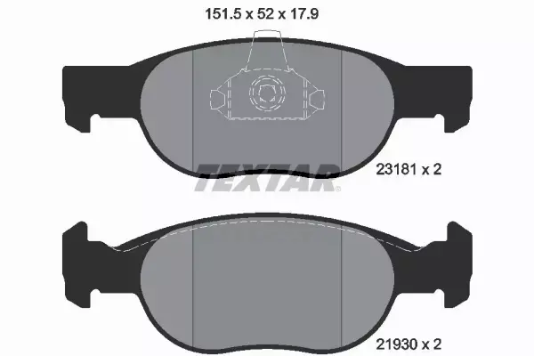 TEXTAR KLOCKI HAMULCOWE PRZÓD 2318101 