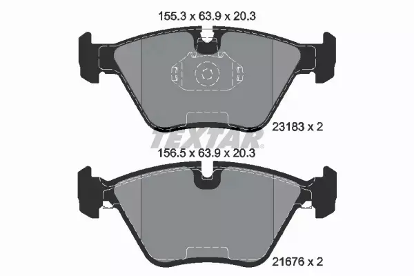 TEXTAR KLOCKI + CZUJNIK PRZÓD BMW 3 E46 330 330D 