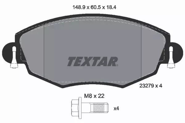 TEXTAR KLOCKI PRZÓD FORD MONDEO III JAGUAR X-TYPE 