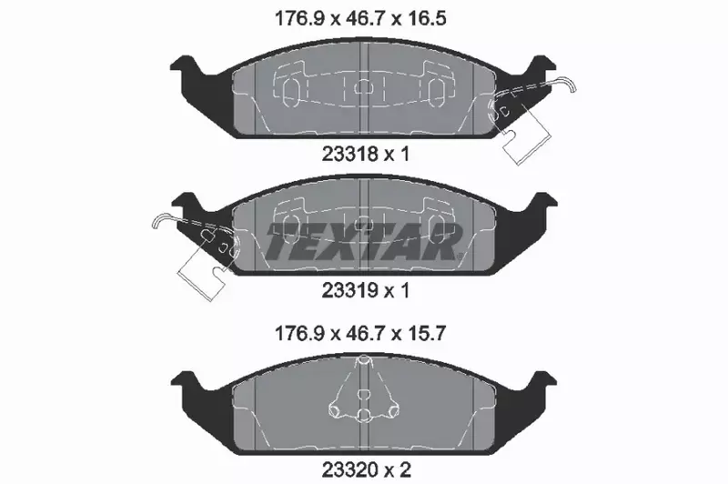 TEXTAR KLOCKI HAMULCOWE PRZÓD 2331801 