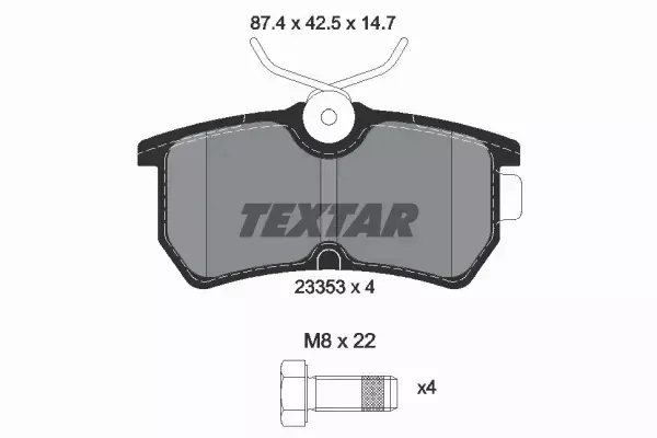 TEXTAR TARCZE + KLOCKI TYŁ FORD FOCUS MK1 